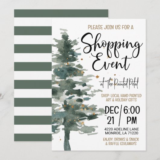 Vakantie Winkelen Event Kaart (Voorkant / Achterkant)