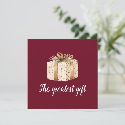 Vakantie Winter Baby Geboorteaankondiging Aankondiging (Staand voorkant)