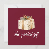 Vakantie Winter Baby Geboorteaankondiging Aankondiging (Voorkant)