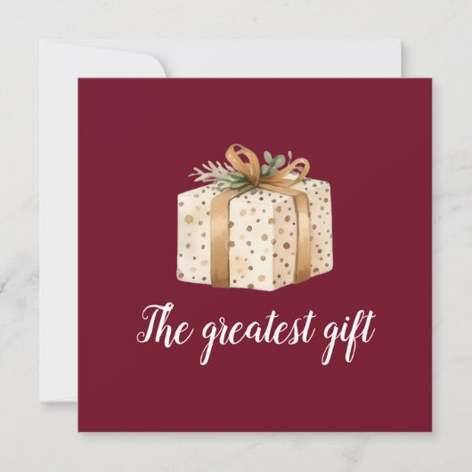 Vakantie Winter Baby Geboorteaankondiging Aankondiging (Voorkant)