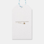 Vakantie Winter Bird Gift Label Cadeaulabel (Achterkant)