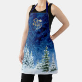 Vakantie Winter Bomen Kerstmis Schort (Insitu)