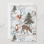 Vakantie Winter Bos Dieren Feestdagenkaart (Voorkant)