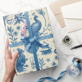 Vakantie & Winter Mahjong Toile Inpakpapier
