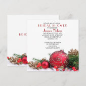 Vakantie Winter Rode Ornamenten Vrijgezellenfeest Kaart (Voorkant / Achterkant)