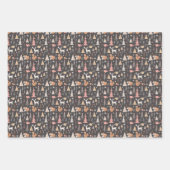 Vakantie Winter Santa Snowmen Inpakpapier Vel (Voorkant)