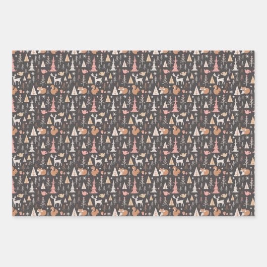 Vakantie Winter Santa Snowmen Inpakpapier Vel (Voorkant)