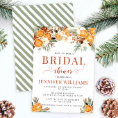 Vakantie winter sinaasappels Kerst vrijgezellenfee Kaart