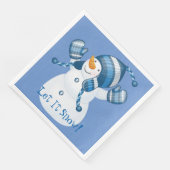 Vakantie Winter Sneeuwman Papier servetten (Hoek)