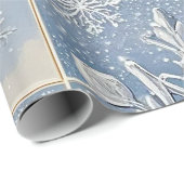Vakantie Winter Snowflakes Wrapping Paper Cadeaupapier (Rol Hoek)