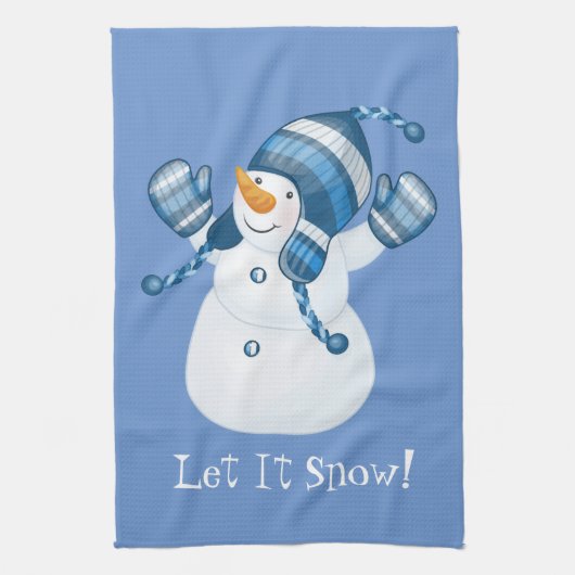 Vakantie Winter Snowman Keukendoek Theedoek (Verticaal)