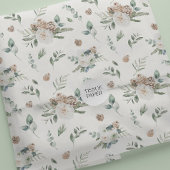 Vakantie Winter Witte Bloemen Pinecone Kerstmis Tissuepapier