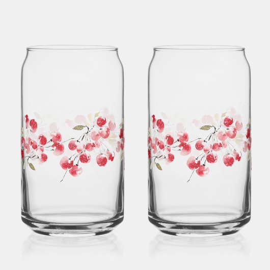 Vakantie Winterbes Blikvorm Glas (Voorkant)