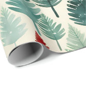 Vakantie Winterbomen Natuur Botanical Alle Gelegen Cadeaupapier (Rol Hoek)