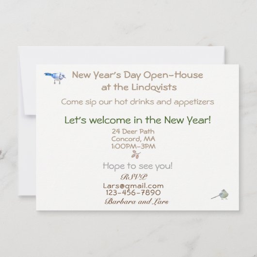 Vakantie/winteruitnodiging Kaart (Achterkant)