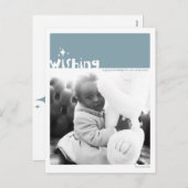 Vakantie "Wishing" Foto Briefkaart (Voorkant / Achterkant)