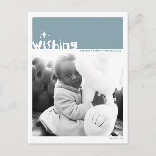 Vakantie "Wishing" Foto Briefkaart (Voorkant)