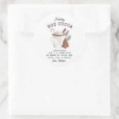 Vakantie witte cacao ronde sticker (Tas)