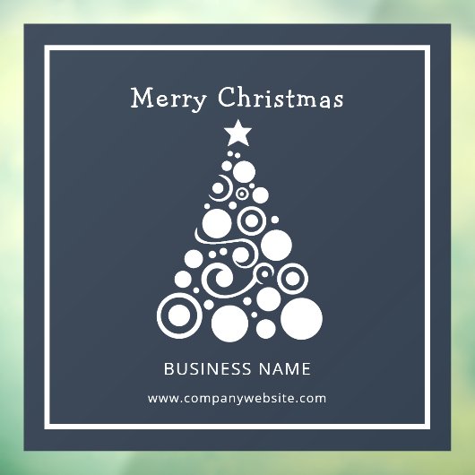 Vakantie Witte Kerstboom Raamdecoratie Raamsticker (Vel 3)