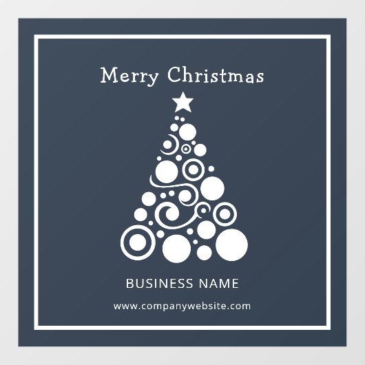 Vakantie Witte Kerstboom Raamdecoratie Raamsticker (Vel)