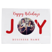 Vakantie witte rode vreugde foto zakelijk boodscha groot cadeauzakje (Achterkant)