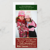 Vakantie Woorden Collage Kerstkaart (Voorkant / Achterkant)