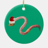 Vakantie worm keramisch ornament (Achterkant)