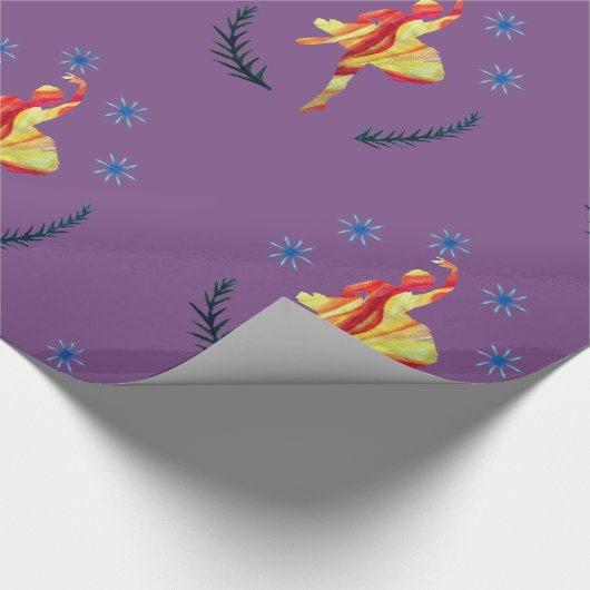 Vakantie Wrap Ballerina Waterverf Cadeaupapier (Hoek)