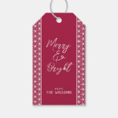 Vakantie Wrapping ASANOHA Japans Kimono patroon Cadeaulabel (Voorkant)