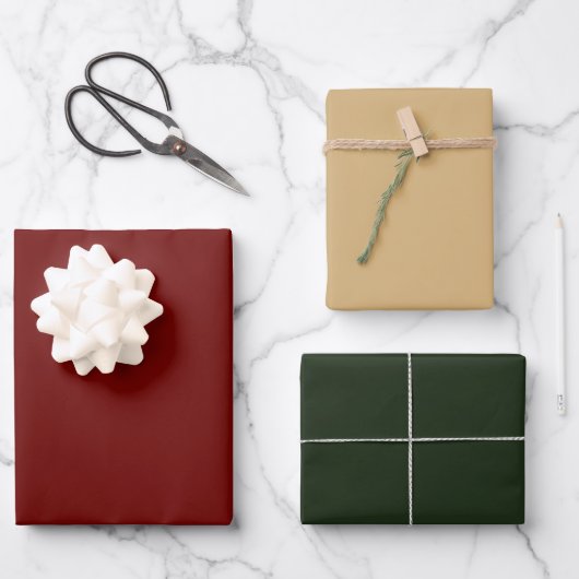 Vakantie Xmas Cadeaus Eenvoudig Chique Elegant Mod Inpakpapier Vel (Voorkant)