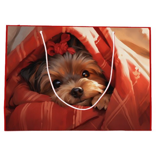 Vakantie Yorkshire Terrier Groot Cadeauzakje (Achterkant)