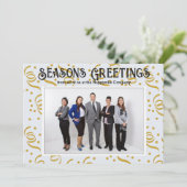 Vakantie Zakelijk Confetti Foto Klant Kaarten (Staand voorkant)