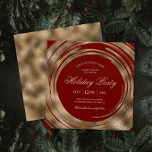 Vakantie Zakelijk Kantoor Party Rood & Goud Glitte Kaart