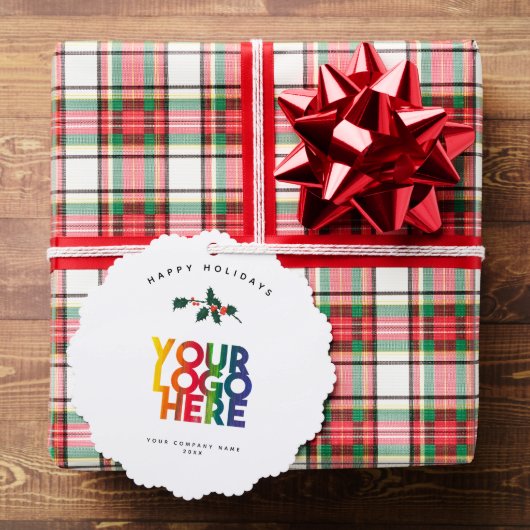 Vakantie Zakelijk Logo Christmas Gift Label Ornament Kaart (Insitu (Geschenk))