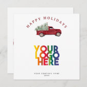 Vakantie Zakelijk Zakelijk Logo Kerstboom (Voorkant / Achterkant)