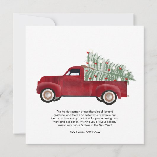 Vakantie Zakelijk Zakelijk Logo Kerstboom (Achterkant)