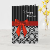 Vakantie, zakelijk, zwart/wit patronen/lint kaart (Gele Bloem)