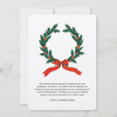 Vakantie zakelijke Logo kerstmis Kaart (Achterkant)