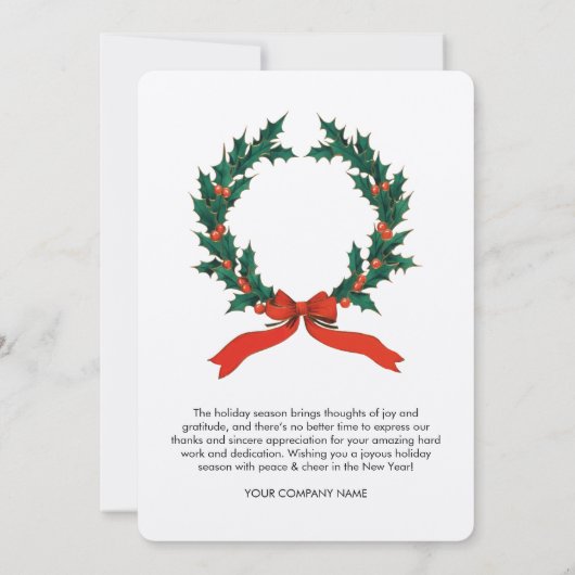 Vakantie zakelijke Logo kerstmis Kaart (Achterkant)