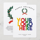 Vakantie zakelijke Logo kerstmis Kaart (Voorkant / Achterkant)