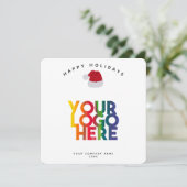 Vakantie zakelijke Logo kerstmis Kaart (Staand voorkant)