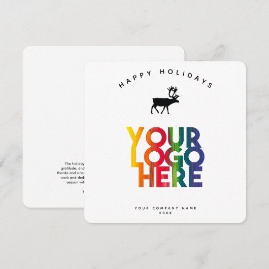 Vakantie zakelijke Logo kerstmis Kaart (Voorkant / Achterkant)