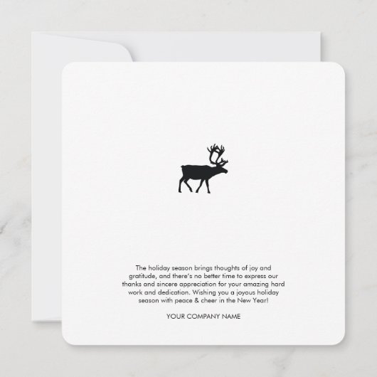 Vakantie zakelijke Logo kerstmis Kaart (Achterkant)