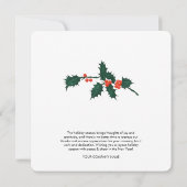 Vakantie zakelijke Logo kerstmis Kaart (Achterkant)