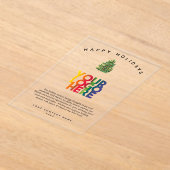 Vakantie zakelijke Logo kerstmis Kaart Acryl Uitnodigingen (Laagn)