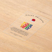 Vakantie zakelijke Logo kerstmis Kaart Acryl Uitnodigingen (Laagn)