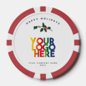 Vakantie zakelijke Logo kerstmis Kaart Poker Chips (Voorkant)