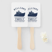 Vakantie Zee cruise Ship Fun Family Reunion Summer Handwaaier (Voorkant en achterkant)