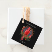 Vakantie Zegeningen Krans Yule Kerstmis Kardinaal Bedankjes Labels (In situ)