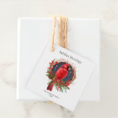 Vakantie Zegeningen Krans Yule Kerstmis Kardinaal Bedankjes Labels (In situ)